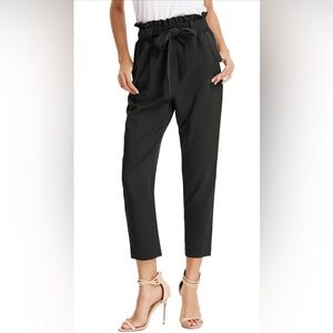 Grace Karin Women's Black Tapered Pants